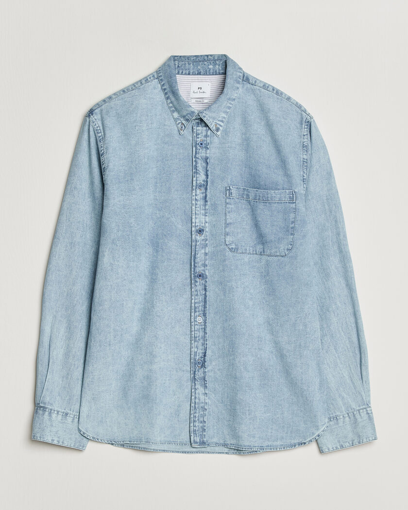 PS Paul Smith Casual Fit Denim Shirt Light Blue – Bleu