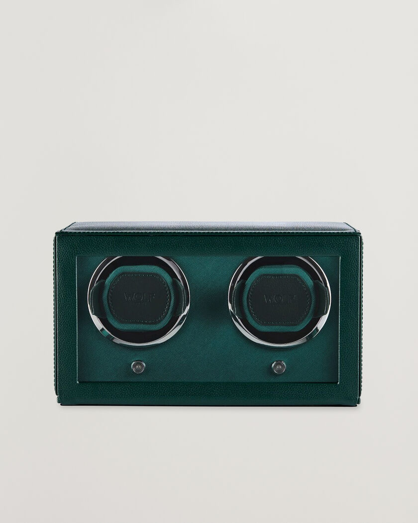 WOLF Cub Double Watch Winder With Cover Green – Vert