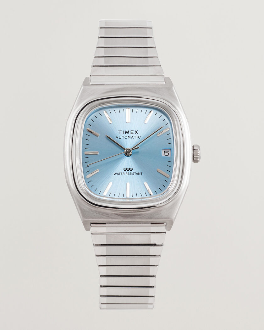 Timex 1983s Automatic Reissue 34mm Ice Blue Dial – Blauw