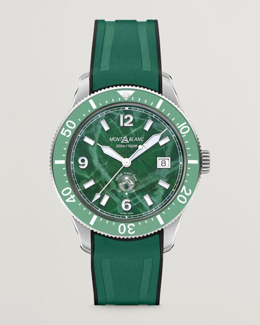 Montblanc Iced Sea Automatic Date Rubber Strap Green – Groen