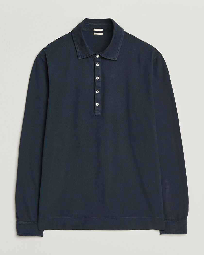 Massimo Alba Raya Long Sleeve Polo Navy – Bleu