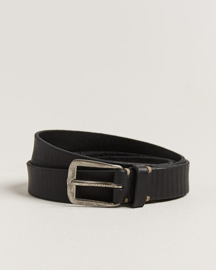 Massimo Alba Budapest Belt Black Calf – Zwart
