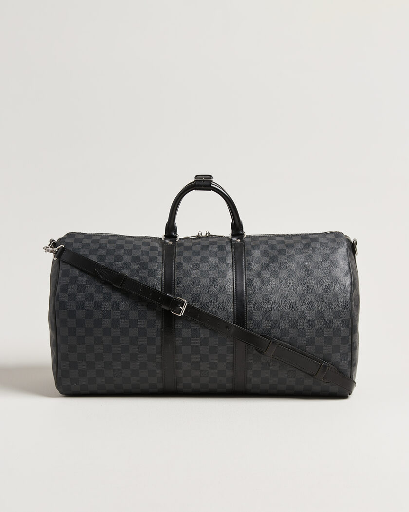 Louis Vuitton Pre-Owned Keepall 55 Bandouliére Damier Graphite – Grijs