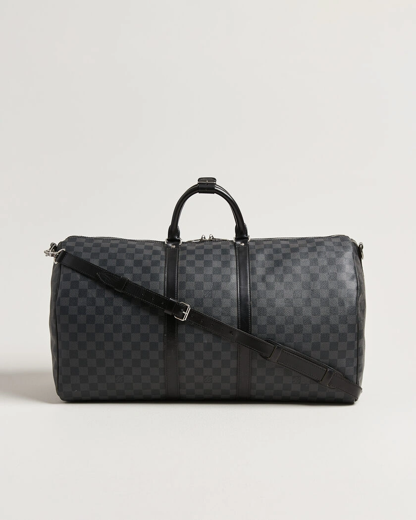 Louis Vuitton Pre-Owned Keepall 55 Bandouliére Damier Graphite – Gris