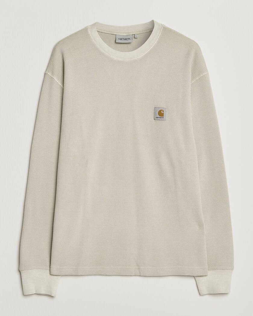 Carhartt WIP Long Sleeve Waffle T-Shirt Fleur De Sel – Blanc