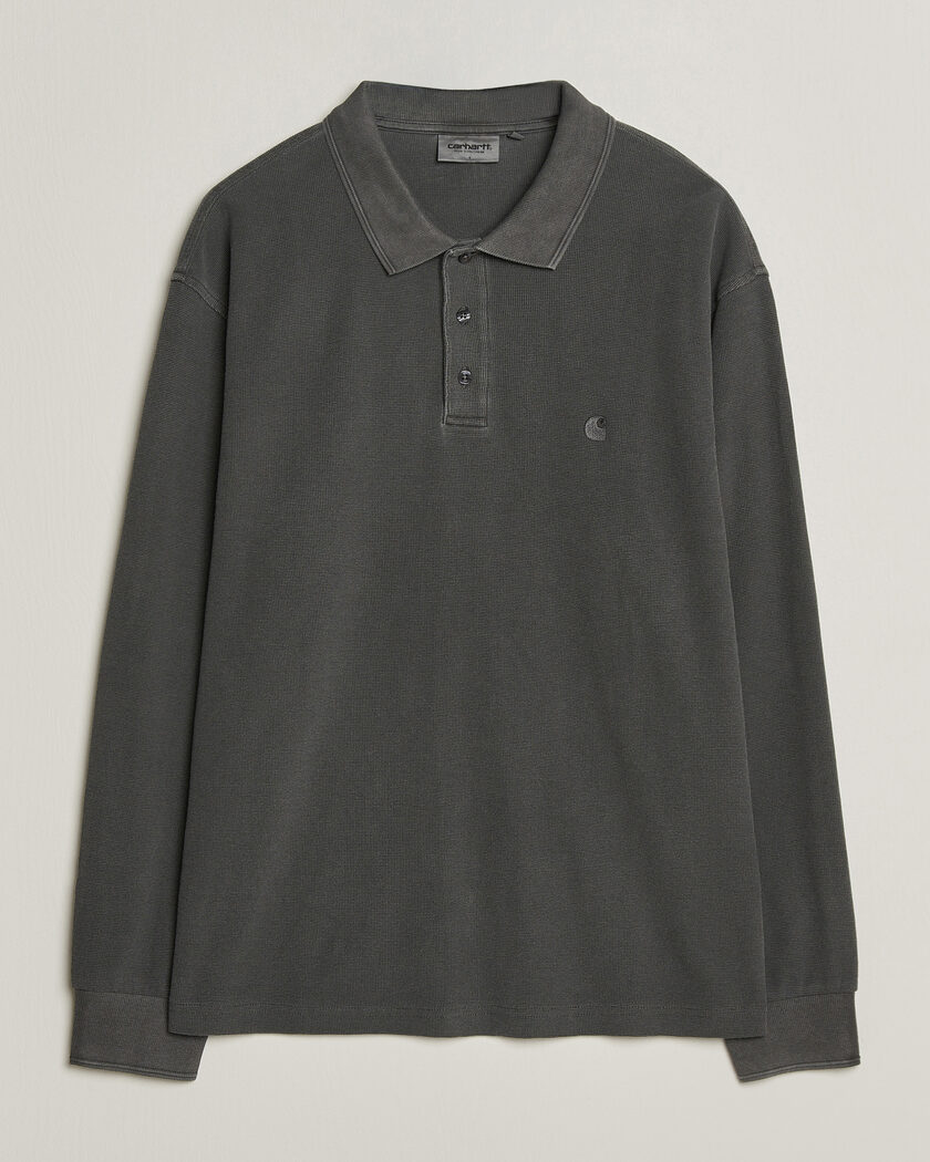 Carhartt WIP Long Sleeve Waffle Rugby Shirt Black – Noir