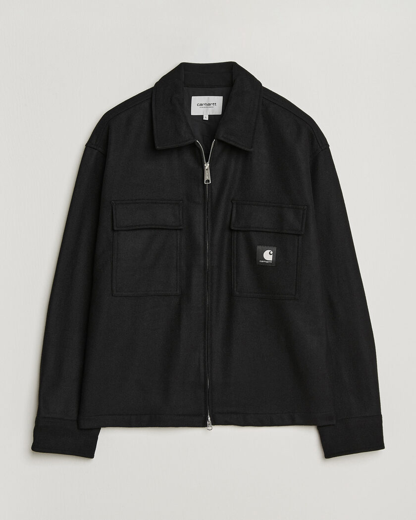 Carhartt WIP Atoka Wool Zip Shirt Jacket Black – Zwart