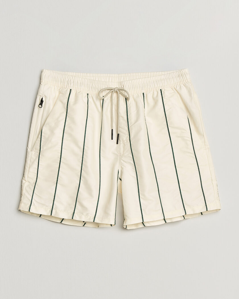 OAS Printed Swimshorts White/Green – Blanc