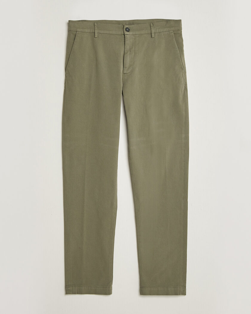 Canali Cotton Twill Chinos Olive – Vert