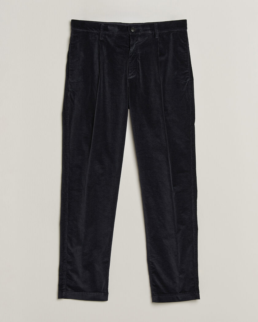 Canali Comfort Corduroy Pants Navy – Blauw