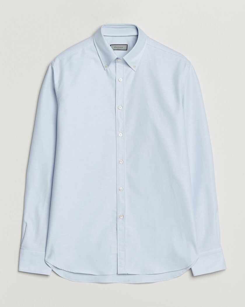Canali Oxford Button Down Shirt Light Blue – Blauw