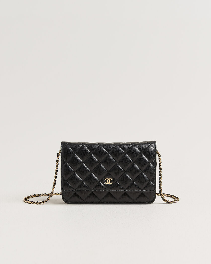 Chanel Pre-Owned Wallet On Chain Caviar Leather Black – Zwart