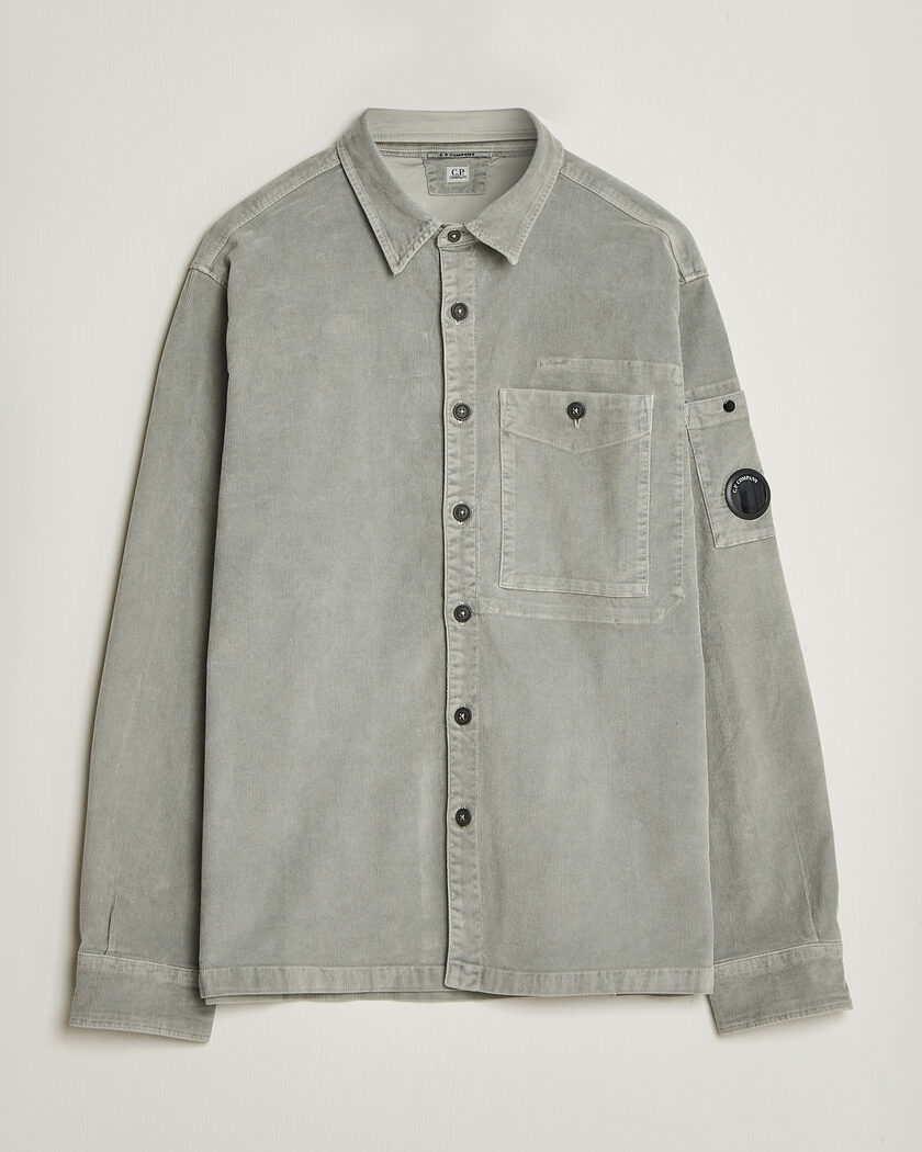 C.P. Company Corduroy Lens Overshirt Light Grey – Grijs