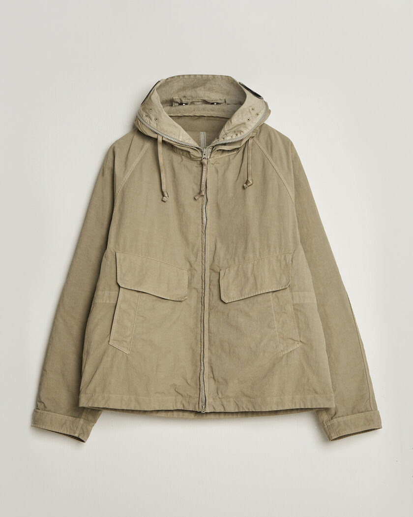C.P. Company Heavy Nylon Twill Down Padded Jacket Light Grey – Vert