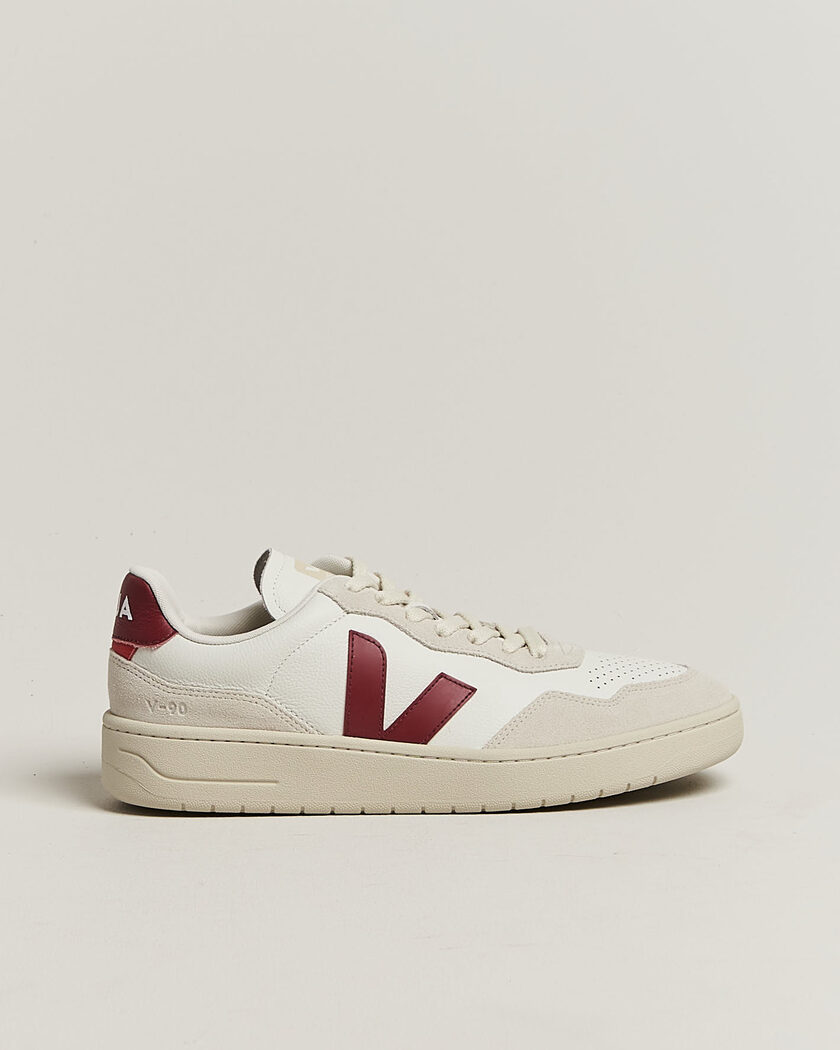 Veja V-90 Sneaker White/Marsala Natural – Wit