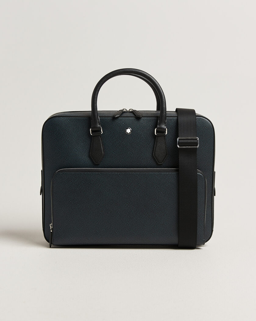 Montblanc Sartorial Medium Document Case Tweed Blue – Bleu