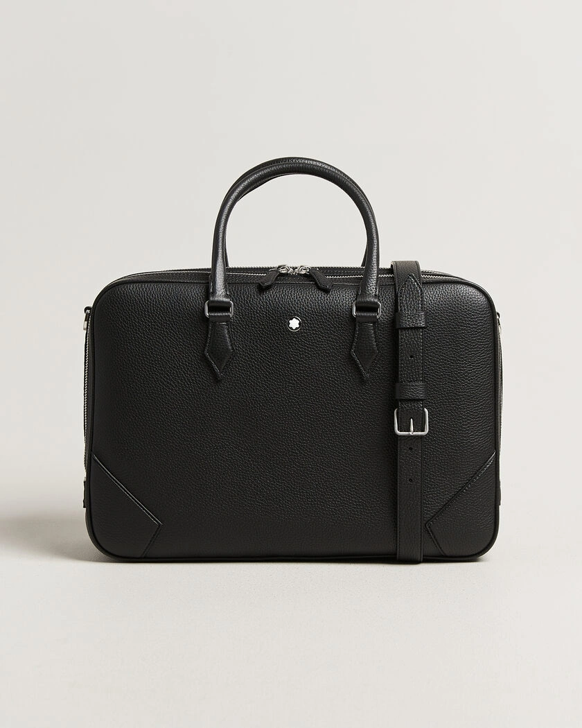 Montblanc Large Briefcase Grain Leather Black – Zwart