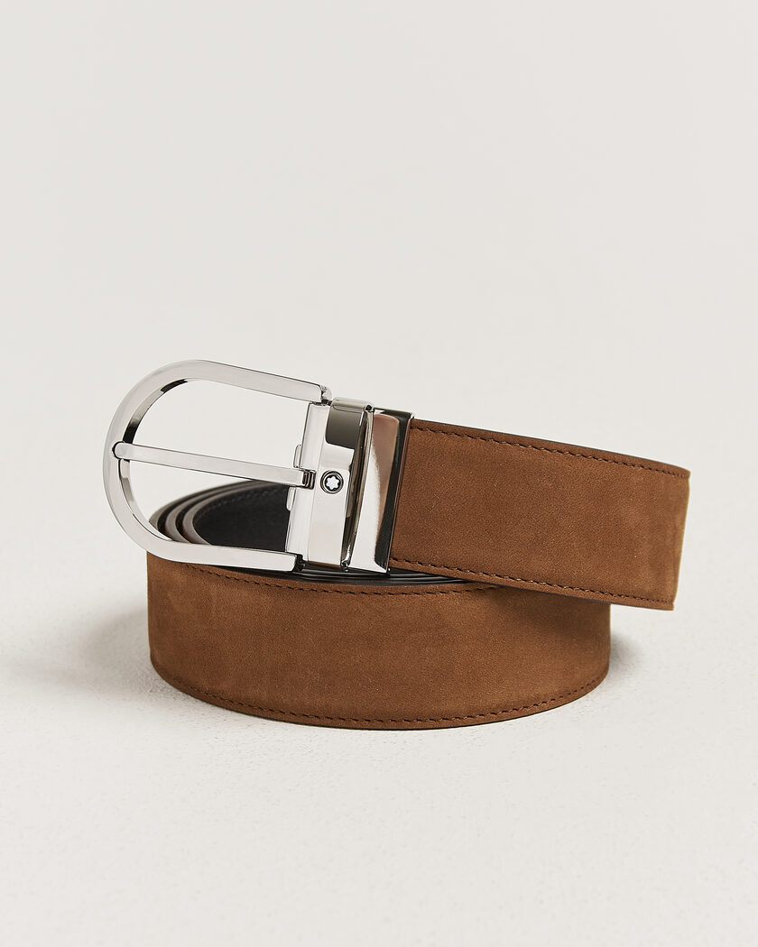 Montblanc 35mm Reversible Suede/Calf Horseshoe Belt Brown/Black – Bruin
