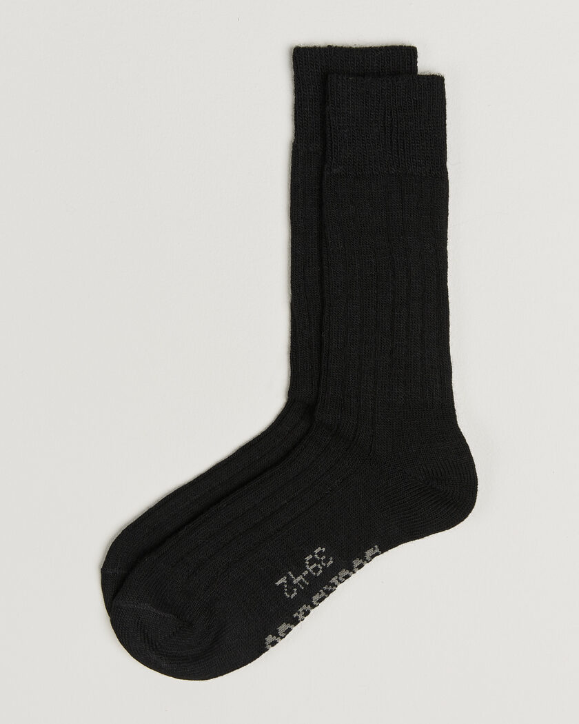 Alpacasocks & Co 2-Pack Ribbed Alpacka Wool Socks Black – Noir