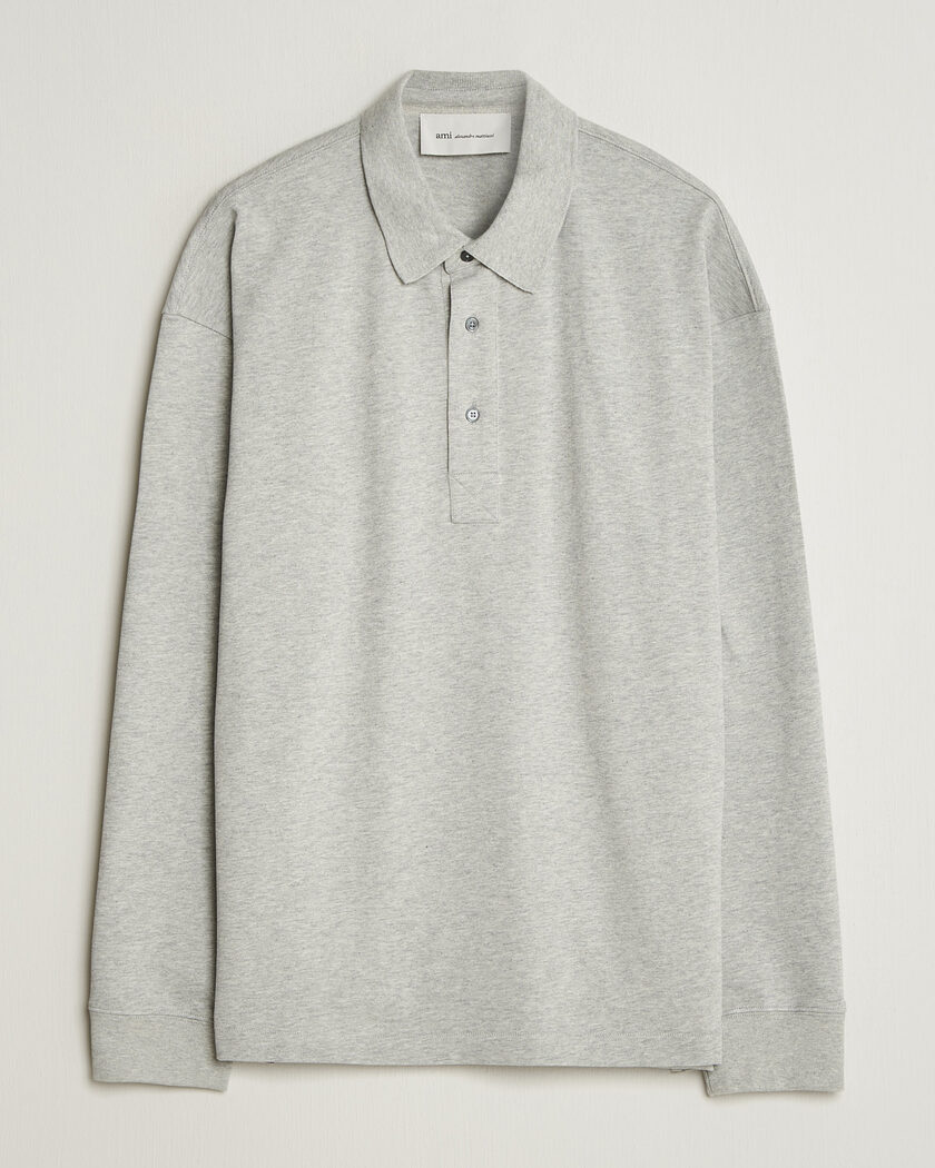 AMI Heritage Logo Rugger Light Grey Melange – Gris