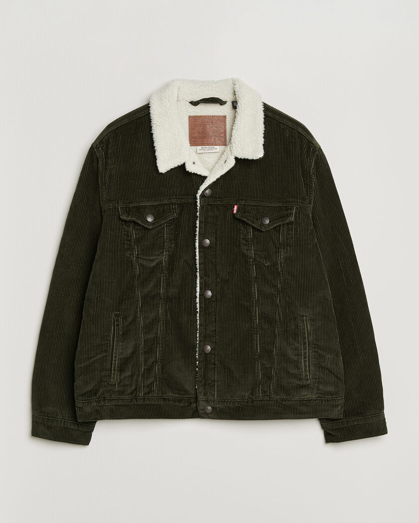 Levi's Type 3 Sherpa Trucker Rosin – Groen