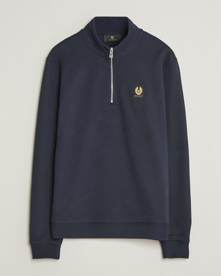 Belstaff Signature Half Zip Sweatshirt Dark Ink – Blauw