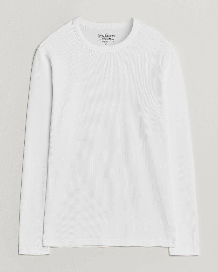Bread & Boxers Ribbed Long Sleeve T-Shirt White – Blanc
