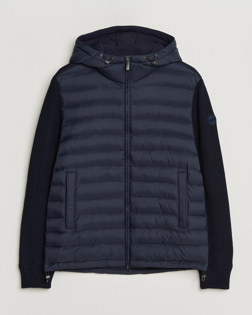 Colmar Hybrid Hood Jacket Navy – Bleu