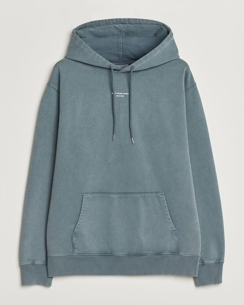 Drôle de Monsieur Classic Slogan Hoodie Dark Grey – Gris