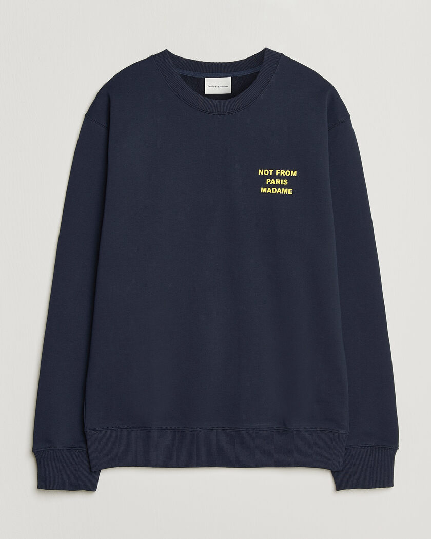 Drôle de Monsieur Bold Slogan Sweatshirt Navy – Bleu