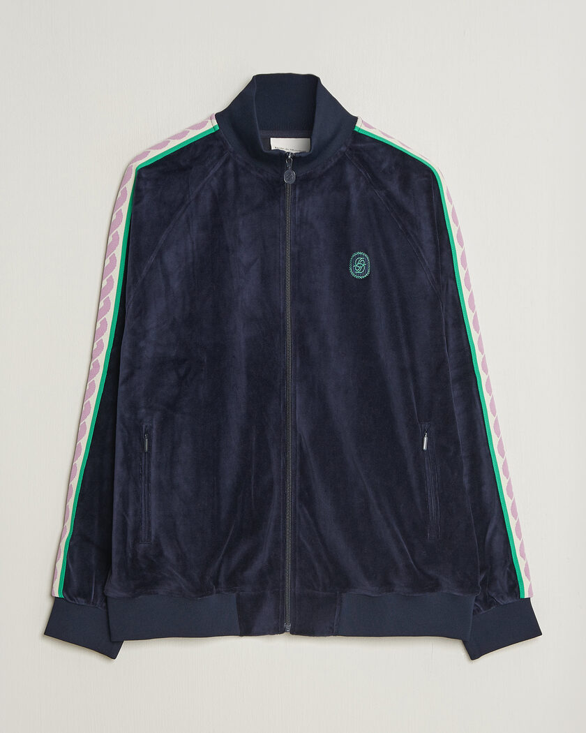 Drôle de Monsieur Survêtement Velours Track Jacket Navy – Blauw