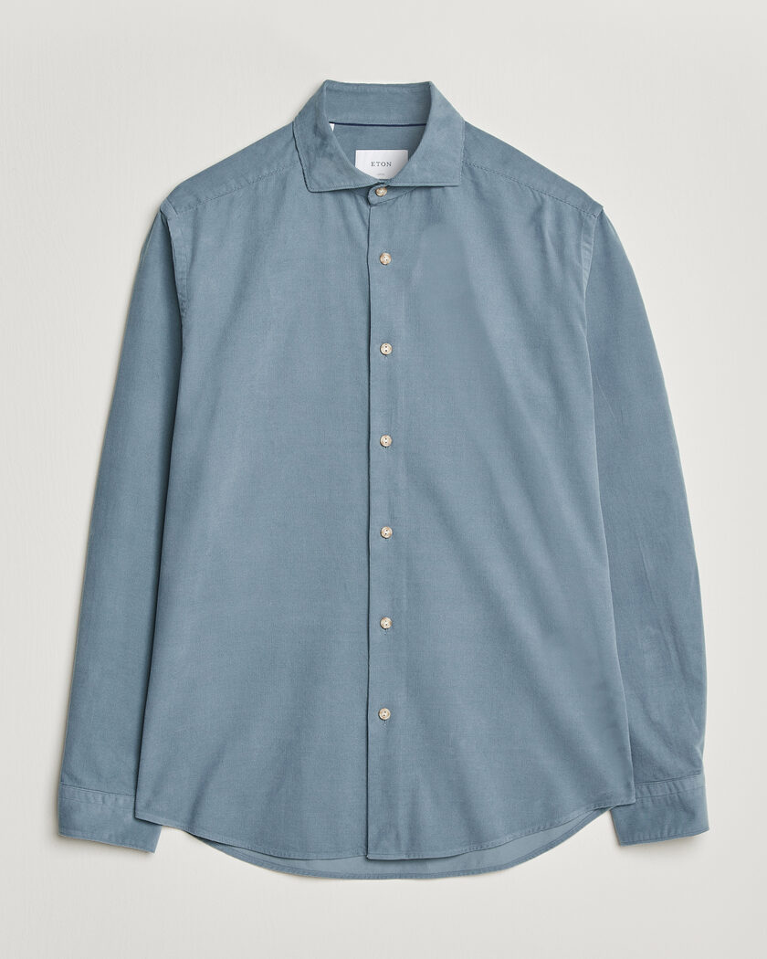 Eton Casual Fit Corduroy Shirt Blue – Bleu