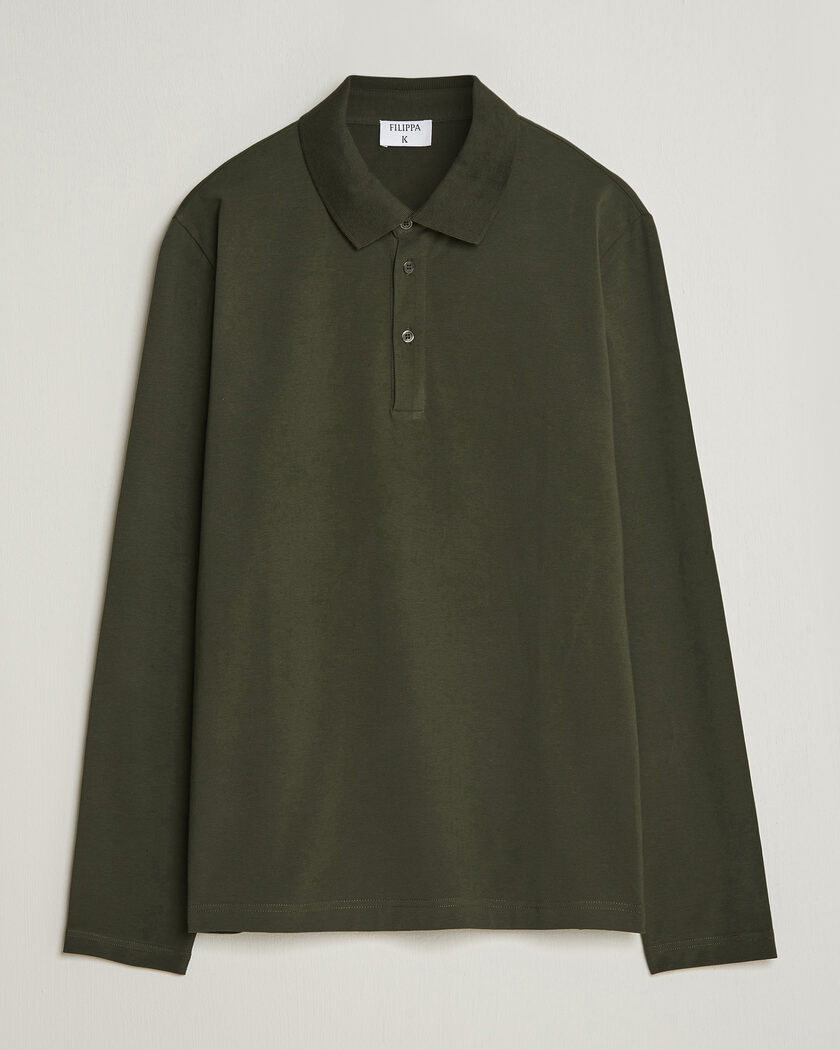 Filippa K Luke Lycra Polo Shirt Night Green – Vert