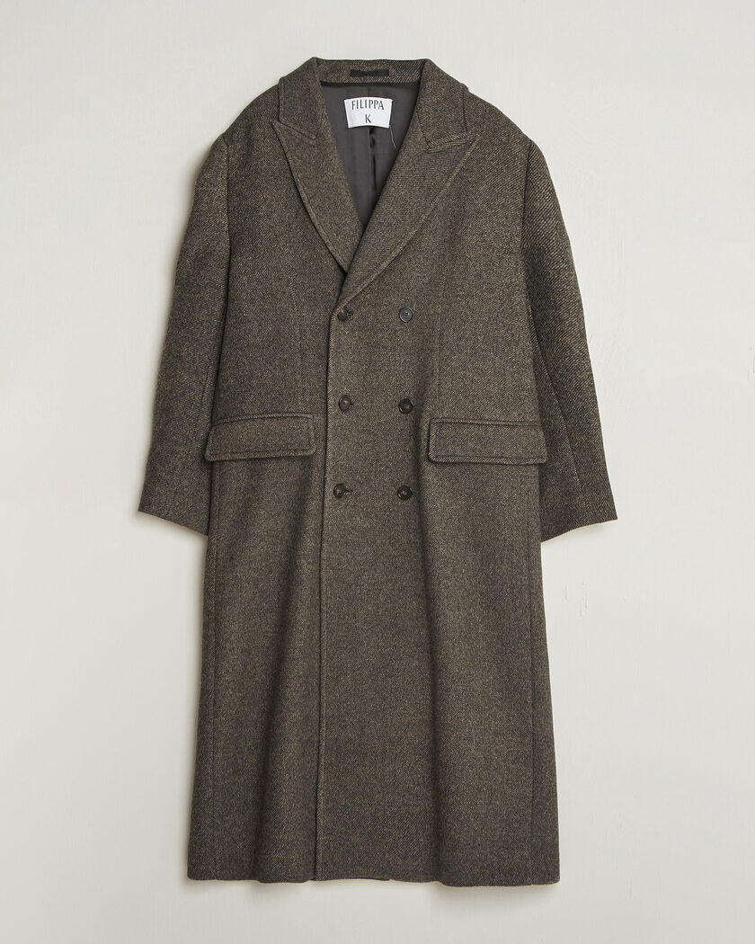 Filippa K Damian Wool Twill Coat Driftwood – Gris