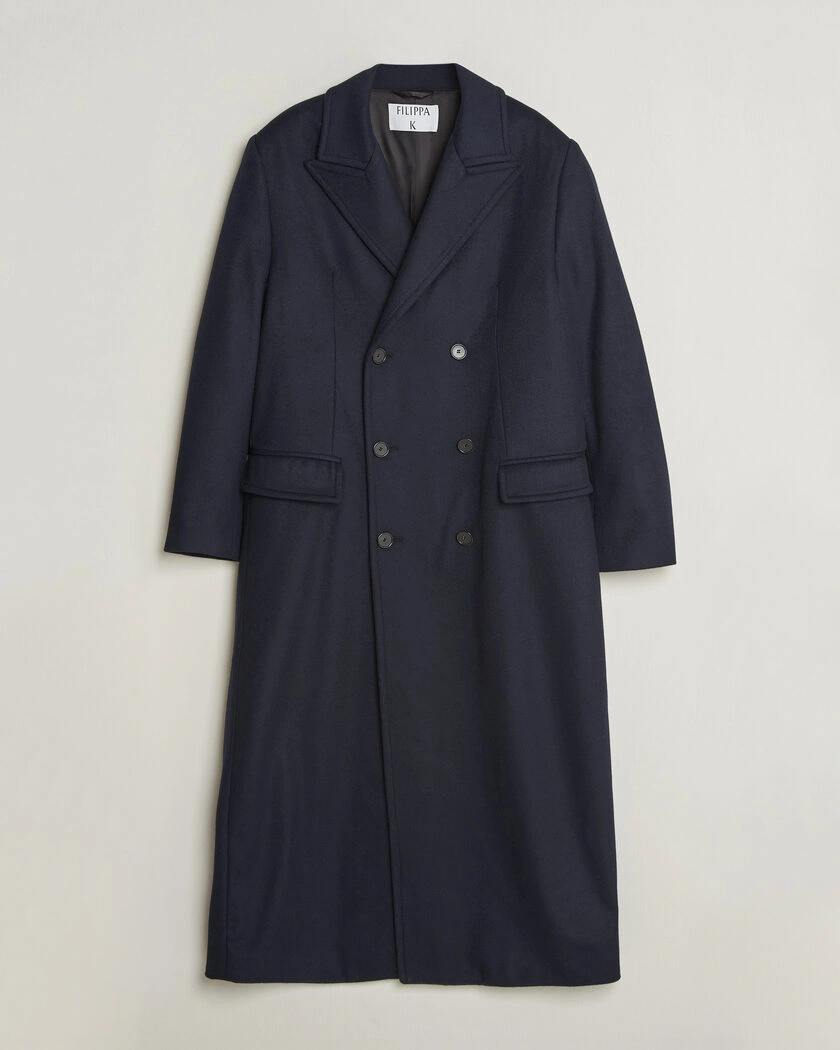 Filippa K Damian Wool Coat French Navy – Blauw