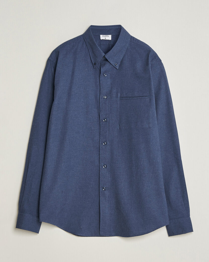 Filippa K Zack Flannel Shirt Navy – Bleu