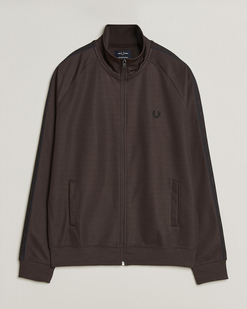 Fred Perry Taped Track Jacket Rich Brown – Marron