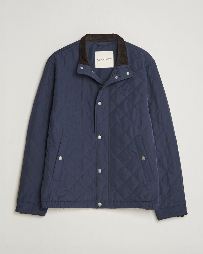 Gant Classic Quilted Jacket Evening Blue – Blauw