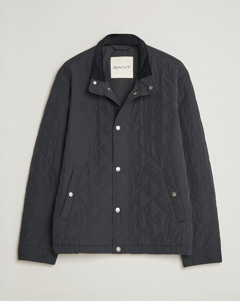 Gant Classic Quilted Jacket Black – Zwart