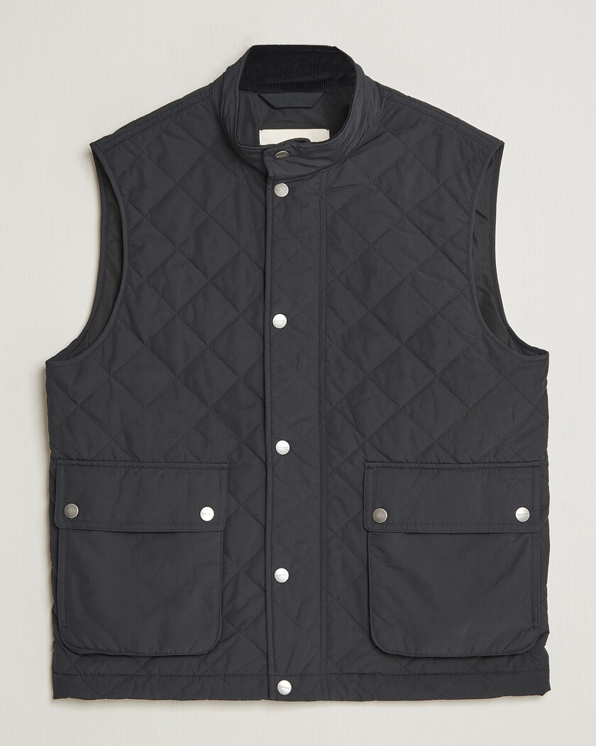 Gant Classic Quilted Vest Black – Zwart