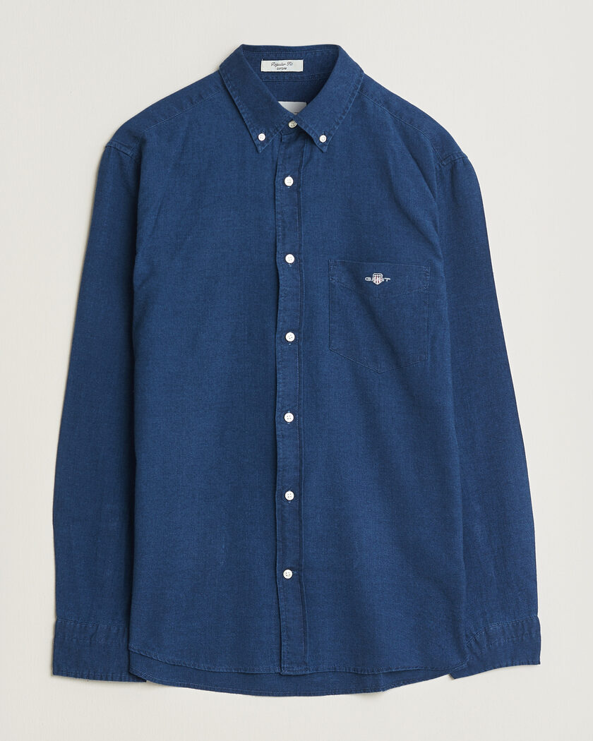 Gant Regular Fit Indigo Oxford Shirt Dark Blue – Blauw