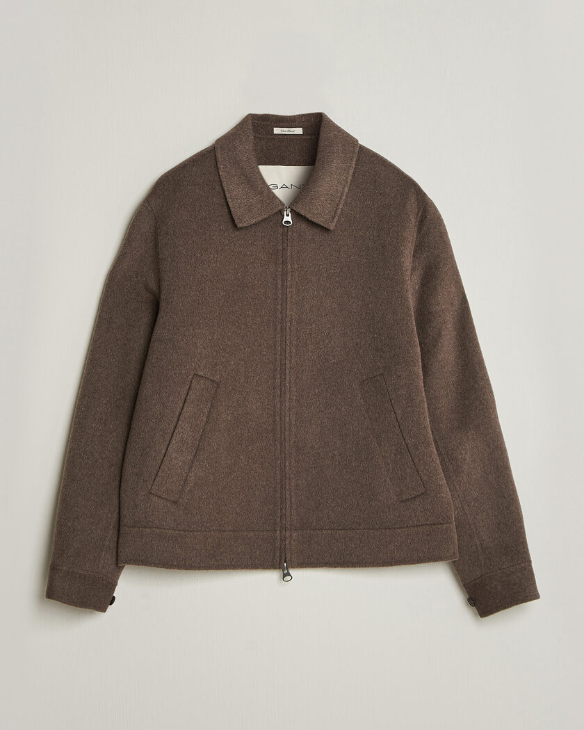 Gant Handstitched Wool/Cashmere Jacket Shadow Brown – Bruin