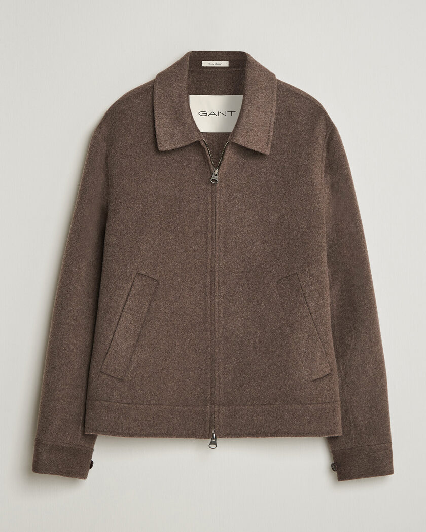 Gant Handstitched Wool/Cashmere Jacket Shadow Brown – Bruin