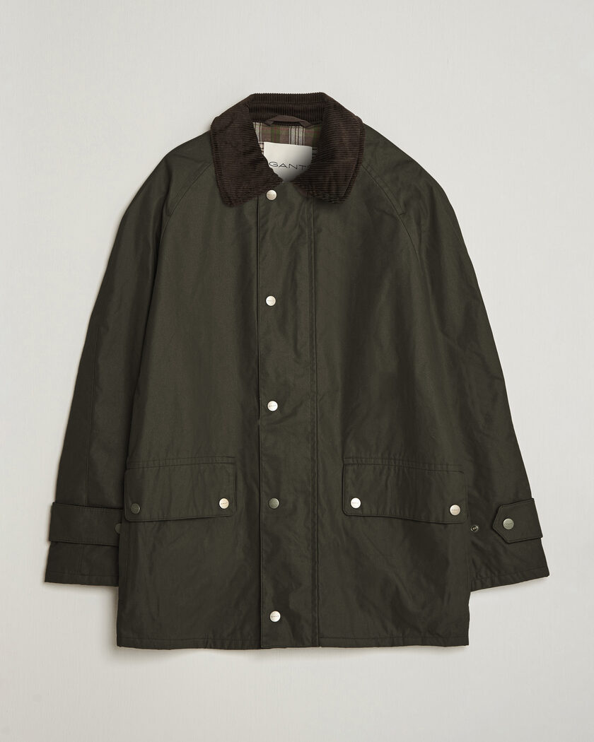 Gant Waxed Barn Jacket Black Brown – Bruin
