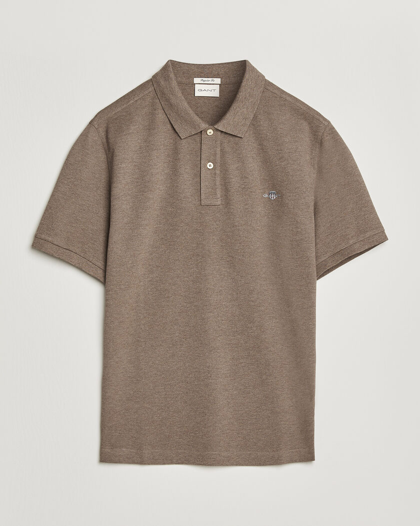 Gant The Original Polo Dark Hazelnut Melange – Bruin