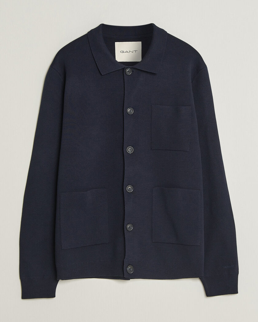 Gant Milano Knitted Cardigan Evening Blue – Blauw