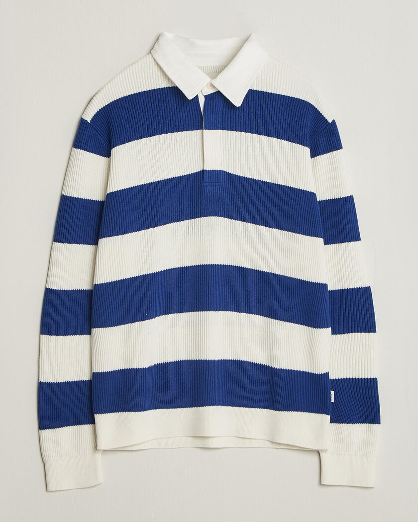 Gant Cotton/Merino Knitted Striped Rugger Cream – Wit