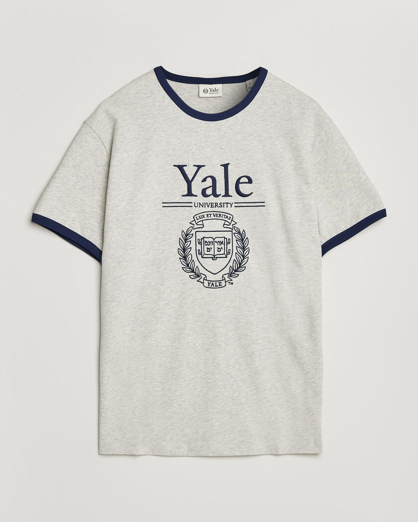 Gant YALE Crew Neck T-Shirt Grey Melange – Grijs