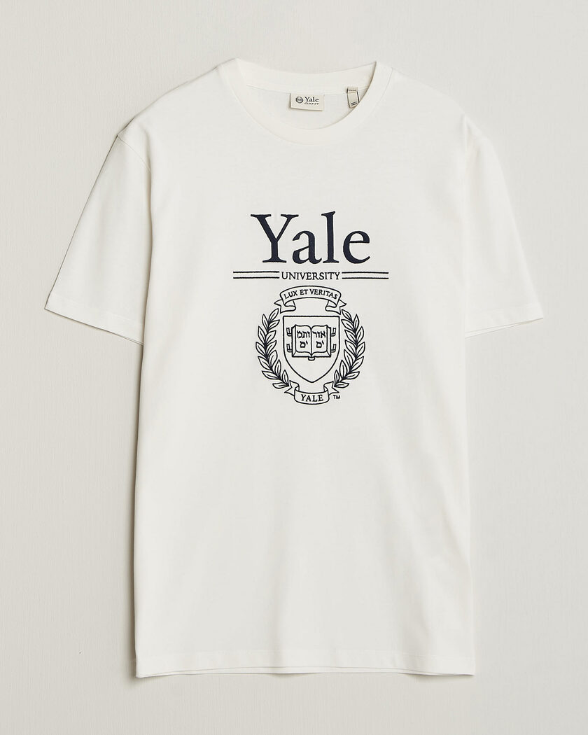 Gant YALE Crew Neck T-Shirt Eggshell – Blanc
