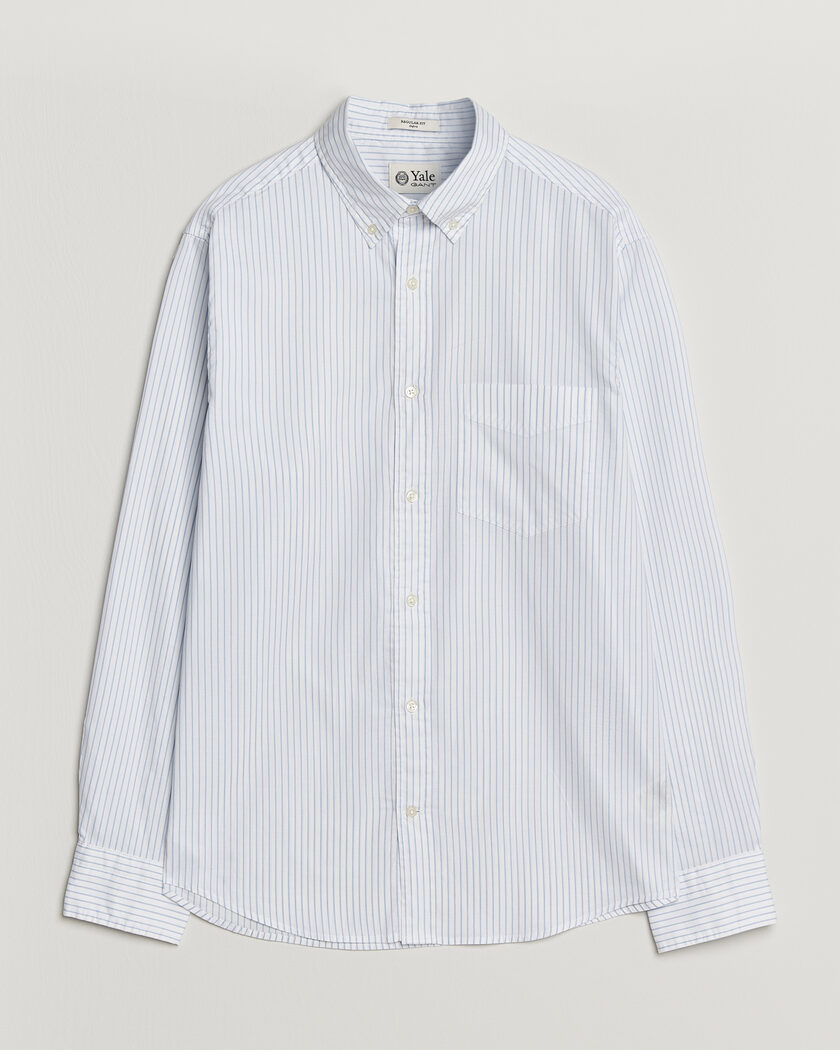 Gant YALE Regular Fit Striped Oxford Shirt Light Blue – Blauw